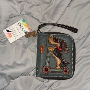 Chala Handbags Dog Design Wristlet